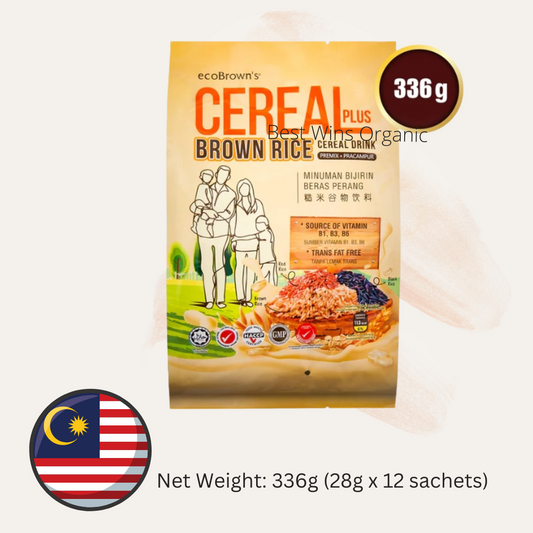 ecoBrown’s CEREAL PLUS Brown Rice Cereal Drink 糙米谷物饮料 336g (28g x 12 sachets)
