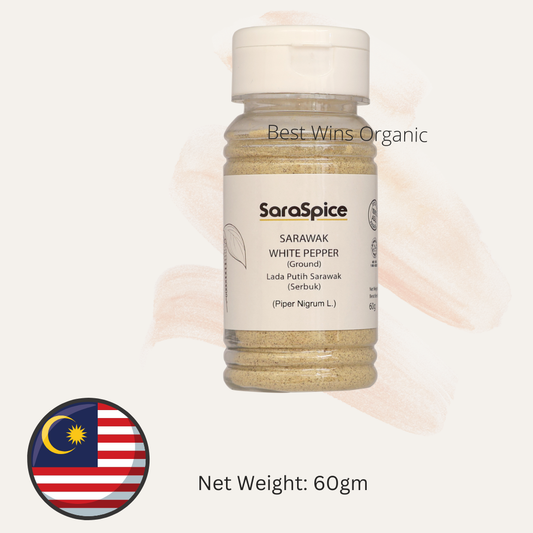 Saraspice Sarawak White Pepper Ground 60g
