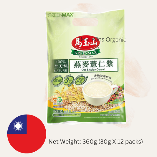 GreenMax All Natural Oat & Adlay Cereal 燕麦薏仁浆 30g X 12sachets
