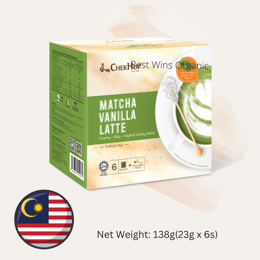 Chek Hup Latte Vanilla Matcha 香草抹茶拿铁 138g(23g x 6s)