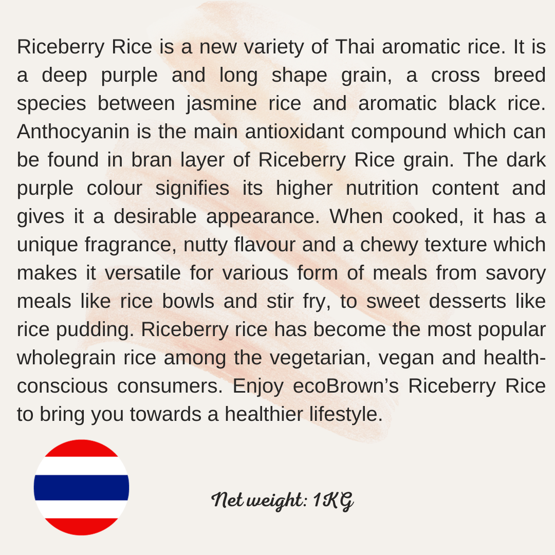 ecoBrown's Riceberry Rice 紫莓米 1kg