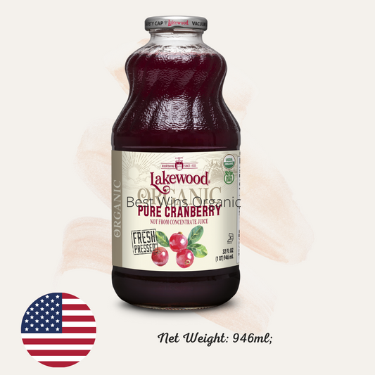 Lakewood Organic Pure Cranberry Juices 有机蔓越莓汁 946ml