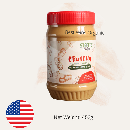 Steffi's Delight No Added Sugar Peanut Butter Crunchy 453g