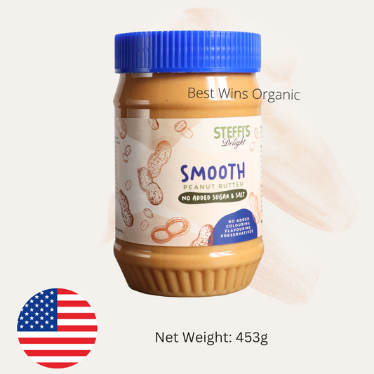 Steffi's Delight No Added Sugar Peanut Butter Smooth 453g